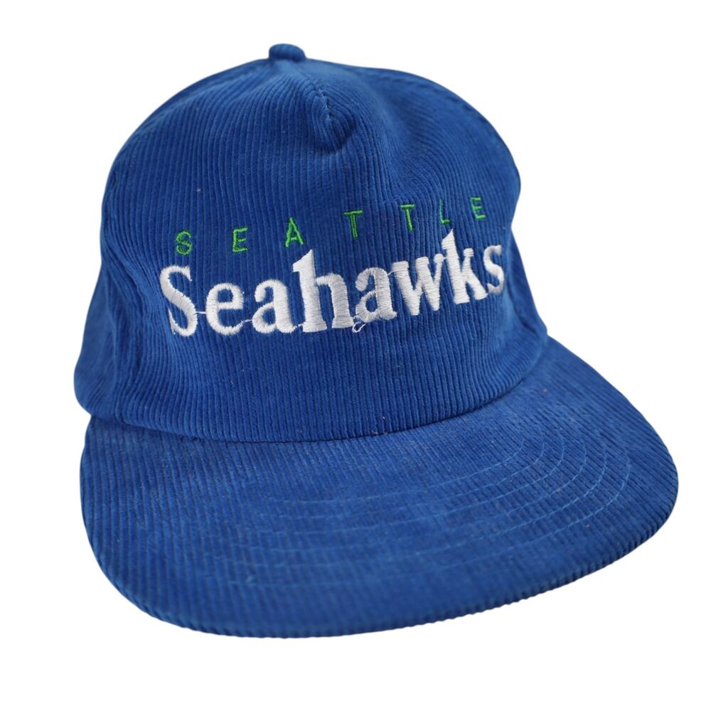 Vintage NFL Seattle Seahawks Embroidered Spellout Snapback Hat